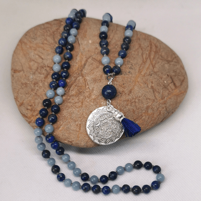 Angelit - Lapislazuli Malakette